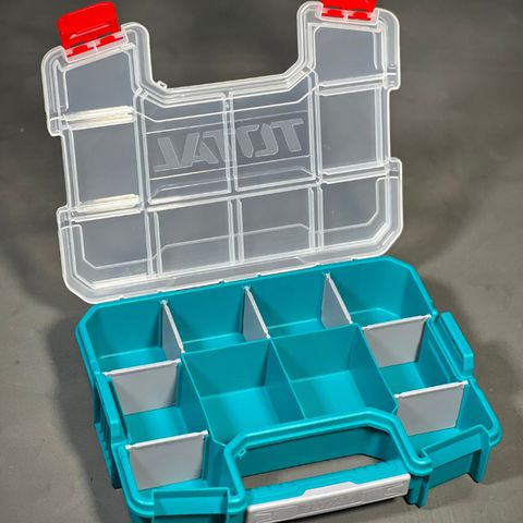 Hộp nhựa 12 inch nhiều ngăn đựng linh kiện Total - Chất liệu bền đẹp, vách ngăn tháo rời tiện lợi