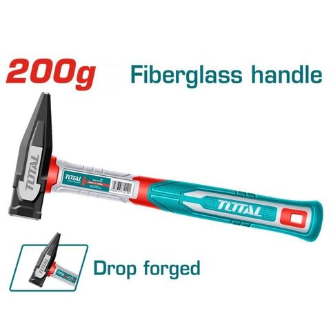 Búa Đinh Tổng Hợp Đầu Dẹp & Vuông 200g - Dụng Cụ Thép Carbon Chắc Chắn, Tay Cầm Sợi Thủy Tinh 3 Màu