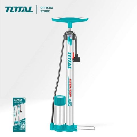Bơm Hơi Đẩy Tay Total TMPP3811.KDCD - Dụng Cụ Bơm Xe Đạp, Dụng Cụ Tiện Ích Cao Cấp với Đầu Schrader, Presta, Dunlop