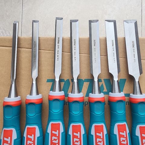 Bộ 7 Cây Đục Total Cr-V 9mm, 12mm, 14mm, 16mm, 19mm, 22mm, 25mm - Dụng Cụ Tiện Ích Chất Lượng Cao cho Người Làm Nghề