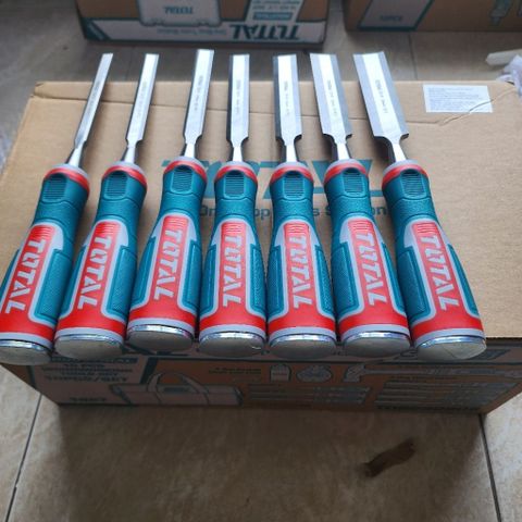 Bộ 7 Cây Đục Total Cr-V 9mm, 12mm, 14mm, 16mm, 19mm, 22mm, 25mm - Dụng Cụ Tiện Ích Chất Lượng Cao cho Người Làm Nghề