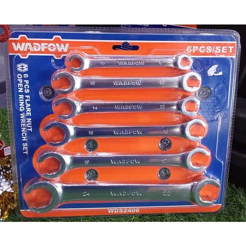 Bộ 6 Cờ Lê Hai Miệng Wadfow WDS2406 - Thép Carbon 45#, Kích Thước 8-24mm, Dụng Cụ Sửa Chữa Ô Tô, Đánh Bóng Chất Lượng Cao