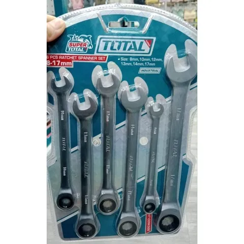 Bộ Cờ Lê Vòng Miệng Tự Động 8-17mm 6 Chi Tiết Total THT102RK566 - Dụng Cụ Chất Lượng Cao cho Ngành Cơ Khí