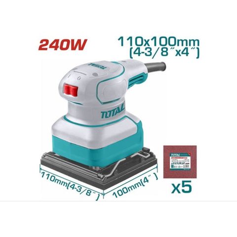 Máy Chà Nhám Vuông 240W Total TF2241108 - Giấy Nhám Kèm Theo - Dụng Cụ Hữu Ích Chất Lượng Cao Cho Gia Đình