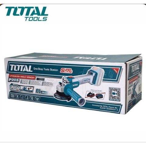 Thân Máy Mài Góc Không Dây 100mm Hệ Sinh Thái 20(V) Total TAGLI201008 - Mô Tơ Không Chổi Than, Tốc Độ Cao 3000/8500 Vòng/Phút