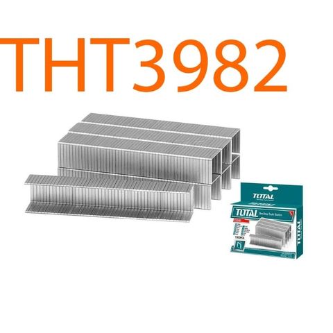 Đinh gim bấm 8mmx1.2mm Total THT3982 - Hộp 1000 cái, Màu trắng bạc, Văn phòng phẩm chất lượng cao, Xuất xứ Trung Quốc