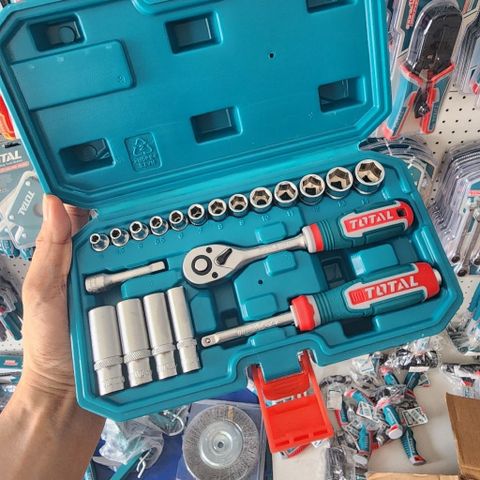 Bộ Khẩu 20 Chi Tiết 1/4 inch Total THT141201 - Dụng Cụ Tiện Ích Chuyên Nghiệp, Chất Liệu CR-V Siêu Bền