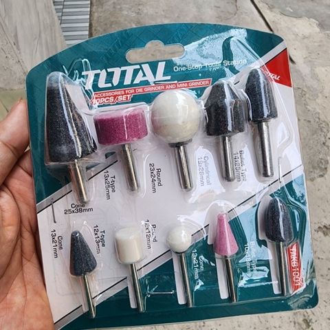 Bộ 10 Đá Mài Khuôn Tổng Hợp - Dụng Cụ Mài Cho Máy TG55061, TG513326, TG2006, TMGLI12011 - Chất Lượng Cao từ Total TAKB1001