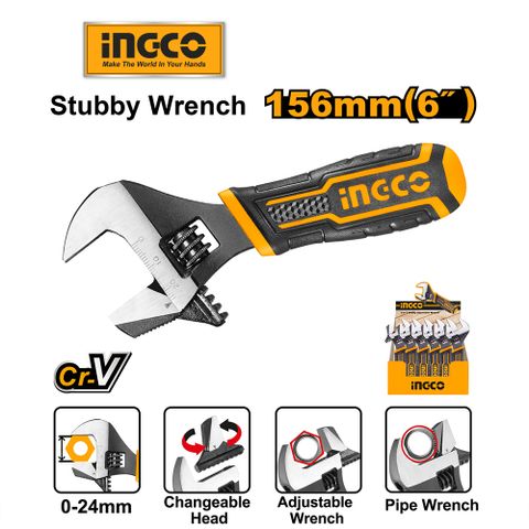 Bộ Mỏ Lết Đa Năng 2 Trong 1 INGCO HADWS088 - Cờ Lê Điều Chỉnh và Cờ Lê Ống Chất Lượng Cao, Tiện Lợi và Đa Dụng
