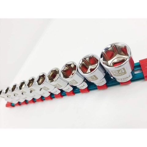 Bộ đầu tuýp 6 cạnh 1/2 inch 10 chi tiết Total THT121101 - Thép CrV cao cấp, chất lượng tốt cho thợ sửa chữa chuyên nghiệp