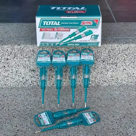 Bút Thử Điện Total THT291408/THT291908 - Dụng Cụ Đo Điện Nhỏ Gọn Chống Rỉ Sét, An Toàn và Bền Bỉ 140mm/190mm