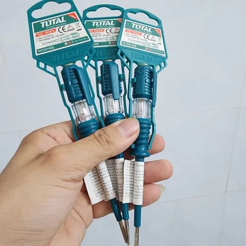 Bút Thử Điện Total THT291408/THT291908 - Dụng Cụ Đo Điện Nhỏ Gọn Chống Rỉ Sét, An Toàn và Bền Bỉ 140mm/190mm