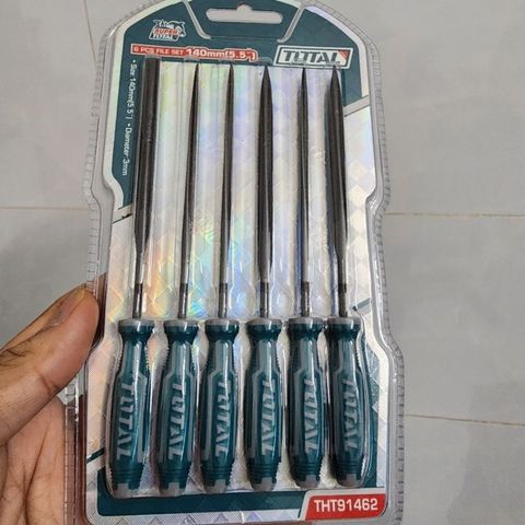 3x140mm Bộ giũa sắt 6 chi tiết Total THT91462 K