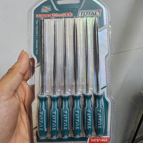 3x140mm Bộ giũa sắt 6 chi tiết Total THT91462 K