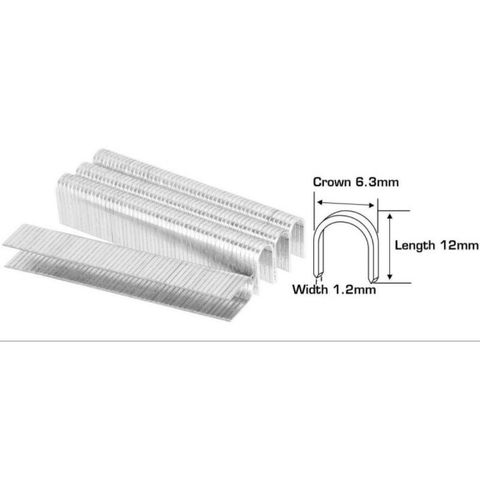 Đinh gim bấm chữ U 12mm Total THT39124 - 1000 cái/hộp - Màu trắng bạc, chất lượng cao, tiện ích văn phòng phẩm