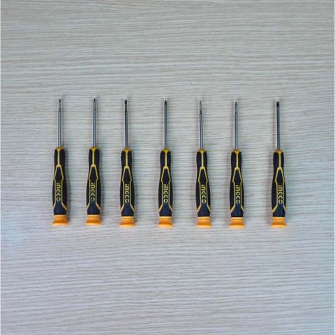 Bộ Tuốc Nơ Vít Điện Tử 7 Chi Tiết INGCO HKSD0718 - Dụng Cụ Sửa Chữa Đa Năng Cho Thợ Ghiền DIY