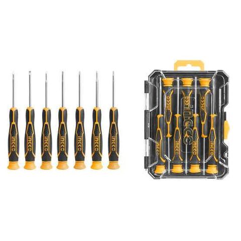 Bộ Tuốc Nơ Vít Điện Tử 7 Chi Tiết INGCO HKSD0718 - Dụng Cụ Sửa Chữa Đa Năng Cho Thợ Ghiền DIY