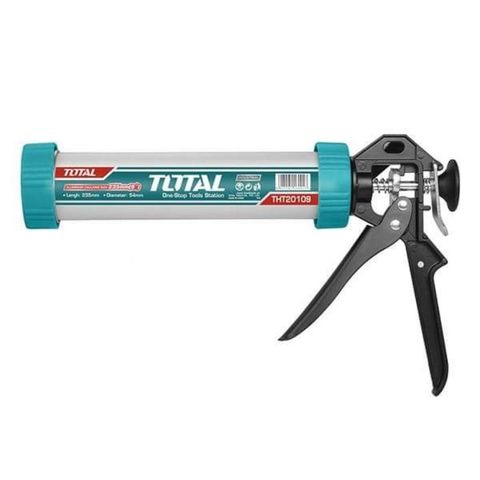 Súng Bơm Keo Silicon Thân Nhôm Total THT20112 - Dụng Cụ Tiện Ích 305mm x 55mm Chính Hãng Trung Quốc