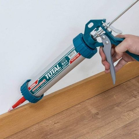 Súng Bơm Keo Silicon Thân Nhôm Total THT20112 - Dụng Cụ Tiện Ích 305mm x 55mm Chính Hãng Trung Quốc