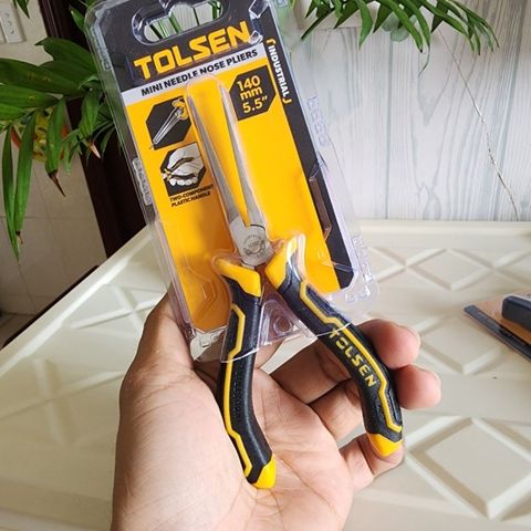 Kềm Kim Mini 4.5'' TOLSEN 10357 - Dụng Cụ Cầm Tay Chất Lượng Cao, Thép Cacbon Mạ Niken, Tay Cầm Nhựa Tiện Dụng