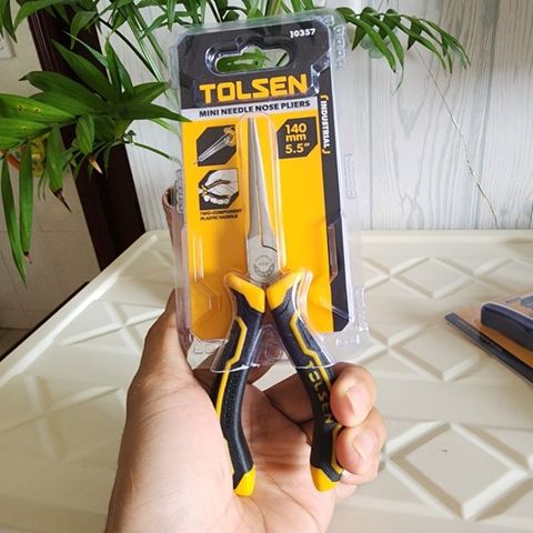 Kềm Kim Mini 4.5'' TOLSEN 10357 - Dụng Cụ Cầm Tay Chất Lượng Cao, Thép Cacbon Mạ Niken, Tay Cầm Nhựa Tiện Dụng