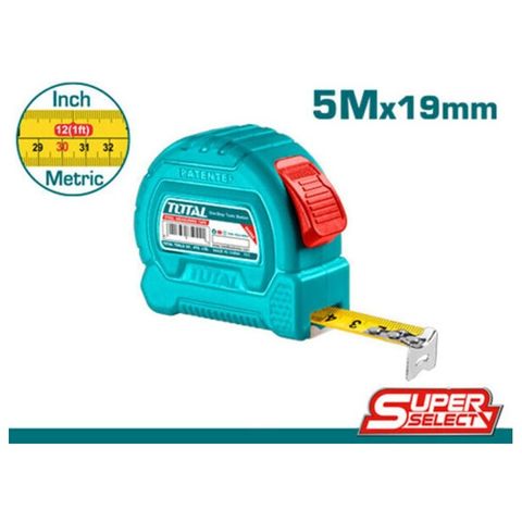 5mx19mm Thước cuộn thép tự khóa Total TMT37519