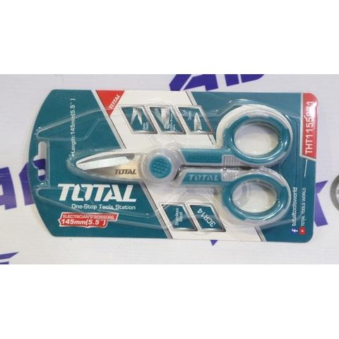 Kéo Thợ Điện Total 145mm - Thép Không Gỉ, Thiết Kế Độc Đáo, Dụng Cụ Tiện Ích Chất Lượng Cao