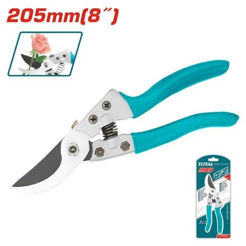 Kéo cắt tỉa cây kiểng 8 inch Total THTP62081 - Lưỡi thép carbon, tay cầm nhôm PVC chống trượt - Dụng cụ làm vườn chuyên nghiệp