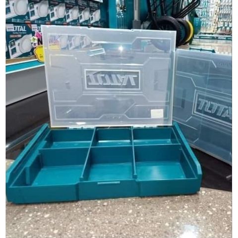 Hộp nhựa đựng đồ nghề Total THKTV02 - Kích thước 340x250x60mm, chất liệu PP, có vách ngăn, bảo hành 6 tháng, tiện ích cho việc tổ chức đồ nghề
