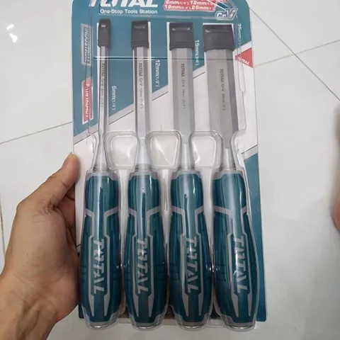 Bộ Mũi Đục Gỗ 4 Chi Tiết Total THT41K0401 - Dụng Cụ Đục Chính Xác 6-25mm Cho Gia Đình Và Xưởng Mộc