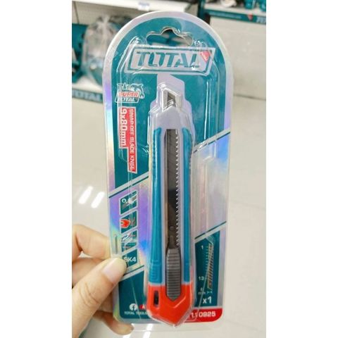 Dao rọc giấy Total THT5110925 9x80mm - Dụng cụ tự động khóa, chính xác và tiện lợi cho công việc văn phòng và DIY
