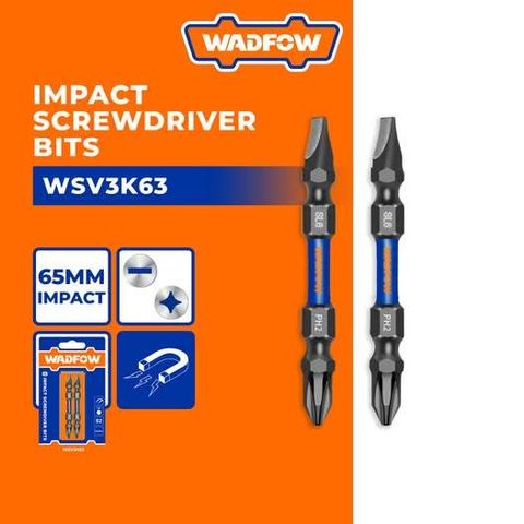 Bộ 2 Mũi Bắt Vít Đóng 2 Đầu PH2 + SL6 65mm - Thép Công Nghiệp S2 - Dụng Cụ Tiện Ích Chất Lượng cao