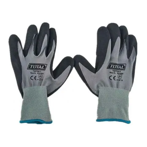 Găng Tay Phủ Nitrile Size XL Total TSPTG01 - Găng Tay Chống Dầu, Màn Hình Cảm Ứng, Bảo Vệ Công Nhân Môi Trường