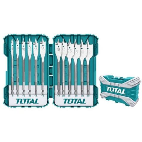 Bộ 12 Mũi Khoan Gỗ Đầu Dẹp 6-30mm Total TACSDL1201 - Dụng Cụ Tiện Ích Chất Lượng Cao, Xuất Xứ Trung Quốc