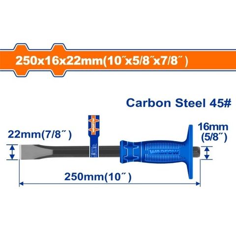 Mũi Đục Dẹp 22x16x250mm Wadfow - Dụng Cụ Tiện Ích Hàng Đầu, Chất Liệu Thép Carbon 45# Chắc Chắn, Xuất Xứ Trung Quốc