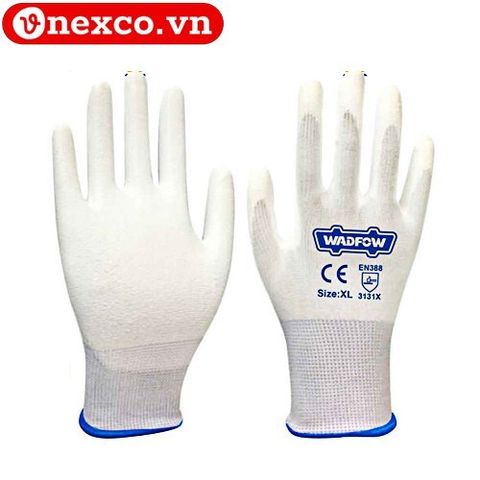 Găng Tay Làm Việc An Toàn XL Wadfow - Găng Tay Dệt PU Chống Trượt Cho Nam Nữ, Thích Hợp Dùng Trong Công Nghiệp và Thủ Công