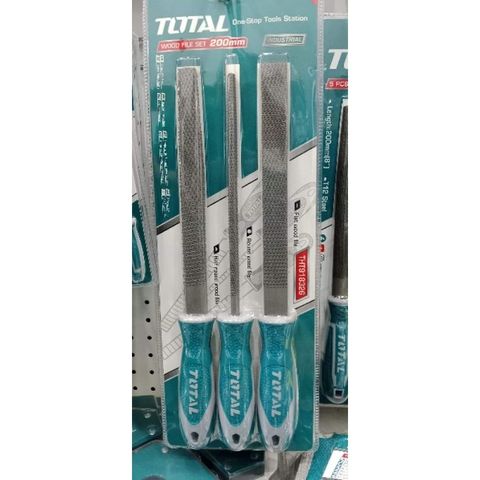Bộ Giũa Gỗ 3 Chi Tiết Total THT918326 - Giũa Dẹp, Bán Nguyệt, Tròn Chất Lượng Cao, Tiện Ích Cho Người Thích Làm Mộc