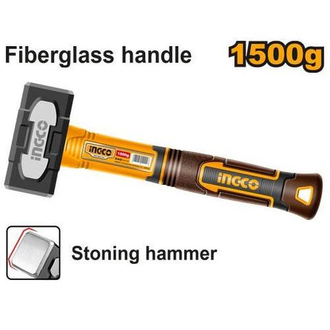Búa Tạ 1500g Ingco HSTH81500 - Dụng Cụ Thép Cacbon Chắc Chắn Với Tay Cầm Sợi Thủy Tinh Tiện Dụng, Phù Hợp Cho Thợ Sửa Chữa