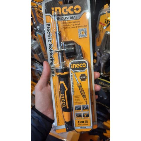 Mỏ hàn chì INGCO SI0268 60W - Dụng cụ hàn chất lượng cao, nhanh chóng làm nóng, bền bỉ cho thợ sửa chữa và DIY