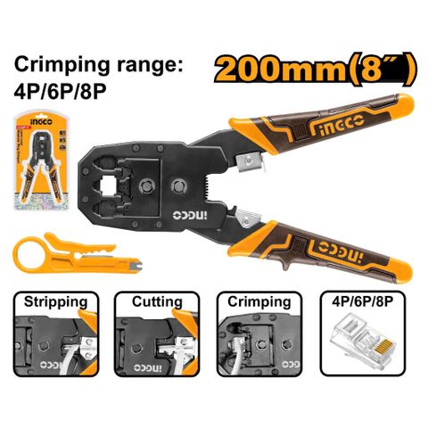 Kìm bấm cos dây điện 200mm (8