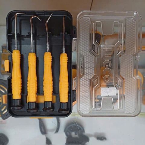 Bộ 4 Dụng Cụ Gắp và Móc Ron Xe Ô Tô Ingco HKPHS0401 - Thao Tác Chính Xác Cho Sửa Chữa Ô Tô và Điện Thoại