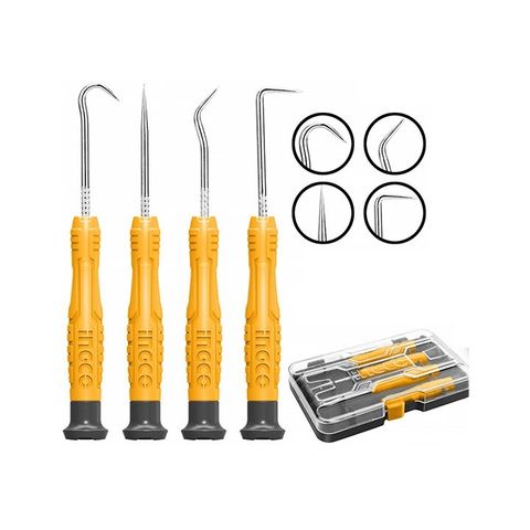 Bộ 4 Dụng Cụ Gắp và Móc Ron Xe Ô Tô Ingco HKPHS0401 - Thao Tác Chính Xác Cho Sửa Chữa Ô Tô và Điện Thoại