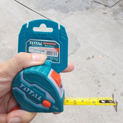 Thước cuộn thép TOTAL TMT126031 3m - Dụng cụ đo lường chính xác, bề rộng 16mm, chất lượng cao từ Trung Quốc