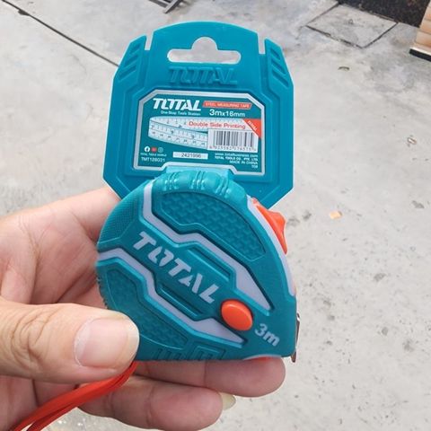Thước cuộn thép TOTAL TMT126031 3m - Dụng cụ đo lường chính xác, bề rộng 16mm, chất lượng cao từ Trung Quốc