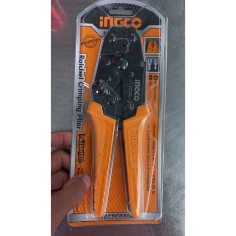 Kìm bấm cos dây điện 6mm² Ingco HRCPC0506 - Công cụ tiện ích với tay cầm độc đáo và lực bấm điều chỉnh cho mọi nhu cầu sử dụng