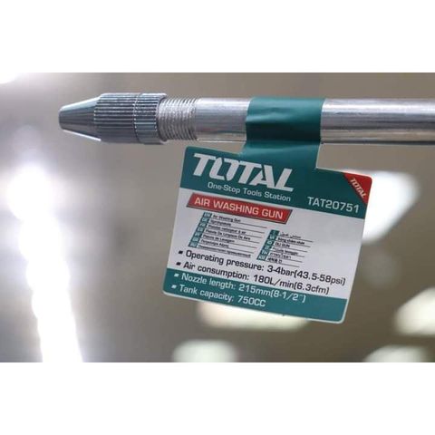 Súng Châm Nhớt Total TAT20751 - Dụng Cụ Tiện Ích Đường Ống 0.75L, Áp Lực 3-4 Bar, Sử Dụng Tiết Kiệm 180L/phút