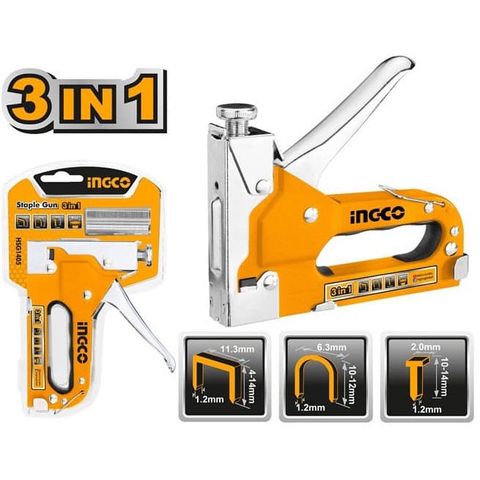 Kìm Bấm Ghim Đa Năng 3 Trong 1 Ingco HSG1405 - Tặng Kèm 600 Ghim, Tiện Ích Đối Với Công Việc Thủ Công Và Sửa Chữa