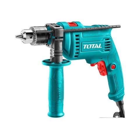 Máy khoan búa 710W Total TG107136E - Điện áp 220-240V, Tốc độ 0-3000rpm, Kiểm soát tốc độ, Kích thước khoan tối đa 13mm