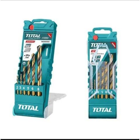 Bộ Mũi Khoan Kim Loại HSS 6 Chi Tiết Total TACSD0065 - Chất Liệu Thép Chống Mòn, Phôi Khoan Dễ Dàng, Kích Thước 2-8mm