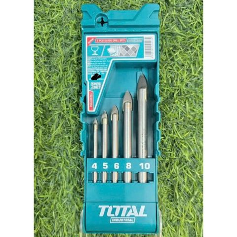 Bộ mũi khoan kiếng 4-10mm 5 chi tiết Total TACSD7256 - Dụng cụ khoan đa năng cho kính và vật liệu cứng